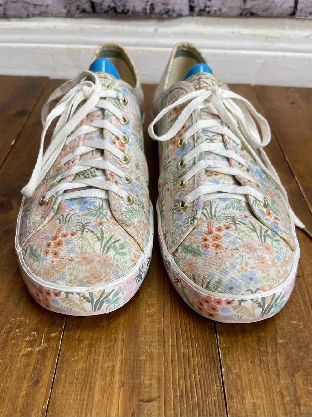 Keds x rifle paper co Womens size 11 kickstart canvas sneakers in meadow floral